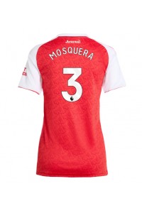 Arsenal Cristhian Mosquera #3 Voetbaltruitje Thuis tenue Dames 2025-26 Korte Mouw